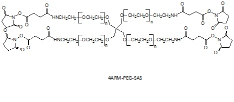 四臂聚乙二醇SAS酯 4 arm PEG-Succinimidyl Amido Succinate