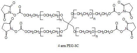 四臂聚乙二醇SC酯 4 arm PEG-Succinimidyl Carbonate