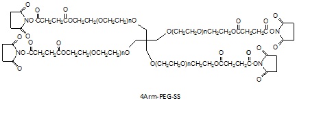 四臂聚乙二醇SS酯 <font color='red'>4 arm PEG-Su</font>ccinimidyl Succinate