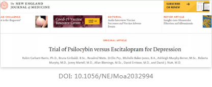 在其他抗抑郁疗效检测结果中赛洛西宾明显优于艾司西酞普兰