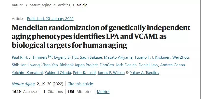 研究成果（图源：Nature Aging）