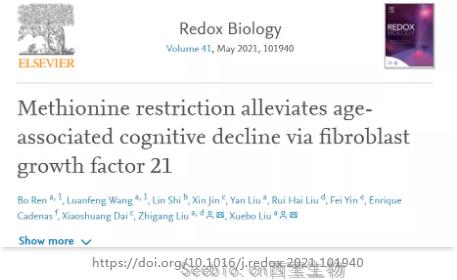 西北农大最新研究：保持大脑“青春”、延缓认知下降，或可通过限制这类氨基酸实现