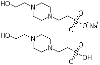 N- (2--羟乙基)哌嗪-N'- (2-乙磺酸)半钠盐